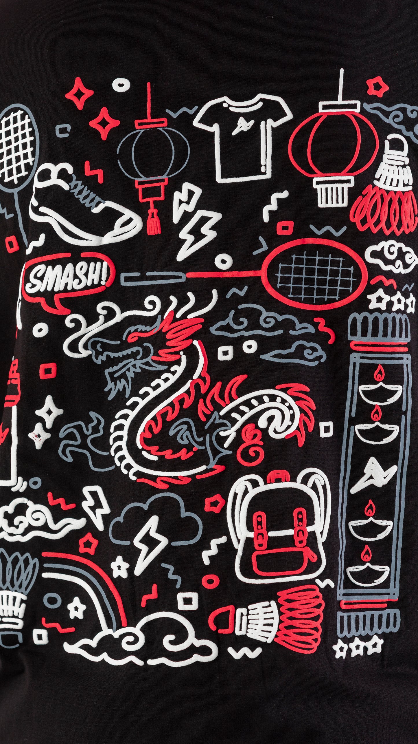 Scarlet Red Dragon Smash T-shirt